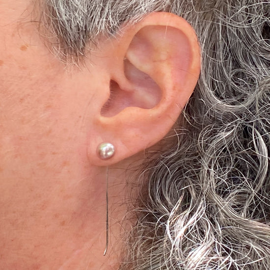 Myoju Shibu Kosen Silver & Pearl earrings