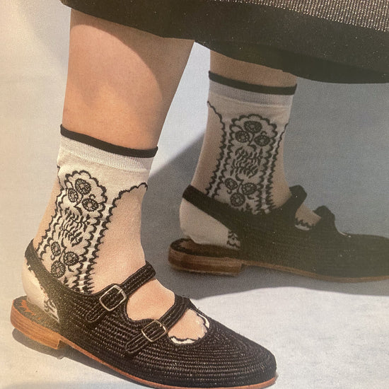 Antipast Cotton "See Through Flower" Socks