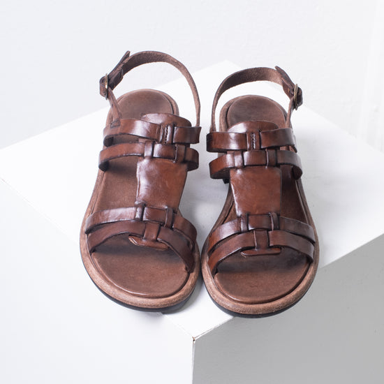 Brador Mid Heel Sandal (dark chocolate)