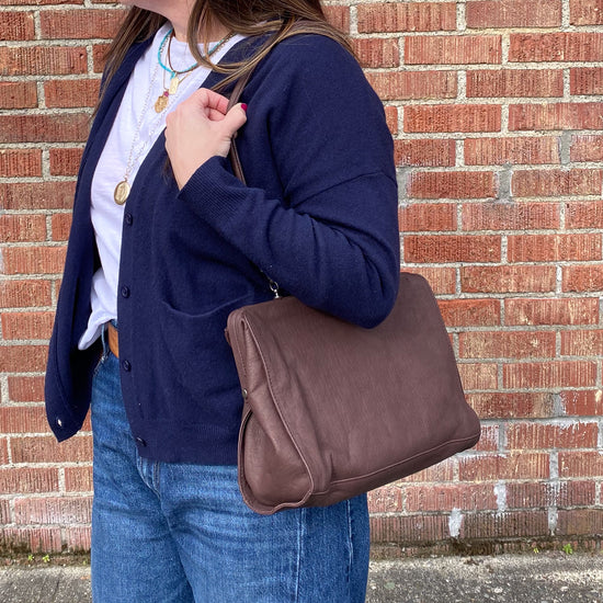 Christian Peau Medium Doctor Shoulder Bag (chocolate)