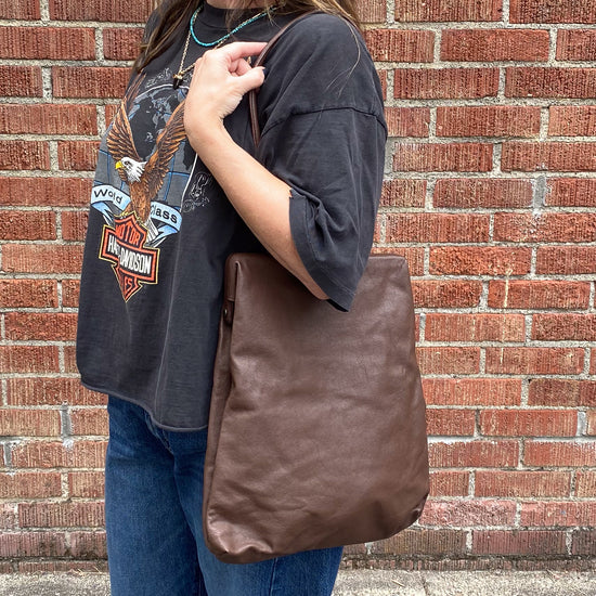 Christian Peau Large Hinged Shoulder Bag (chocolate brown)