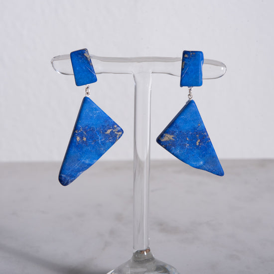 Hinge Designs Lapis Drop Earrings