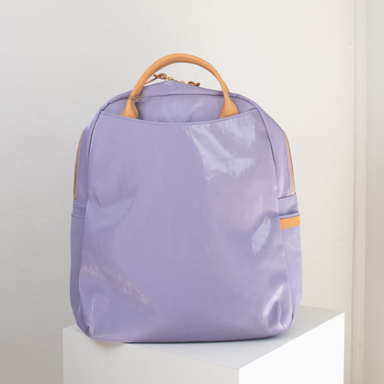 Jack Gomme Coated Linen Lami Backpack (lilac)