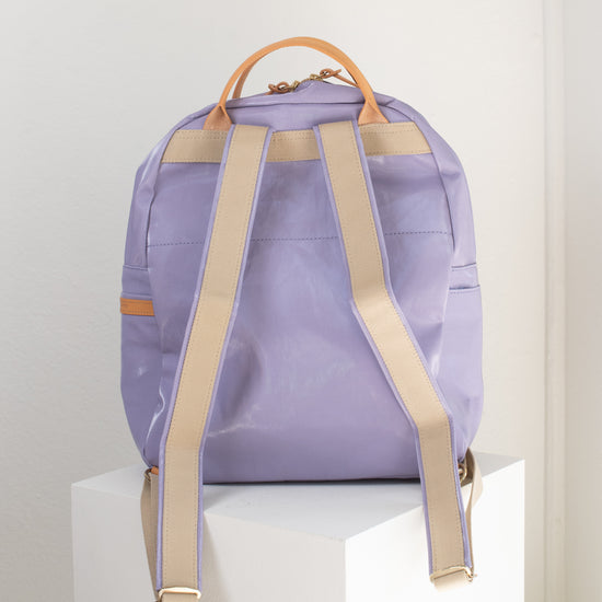 Jack Gomme Coated Linen Lami Backpack (lilac)