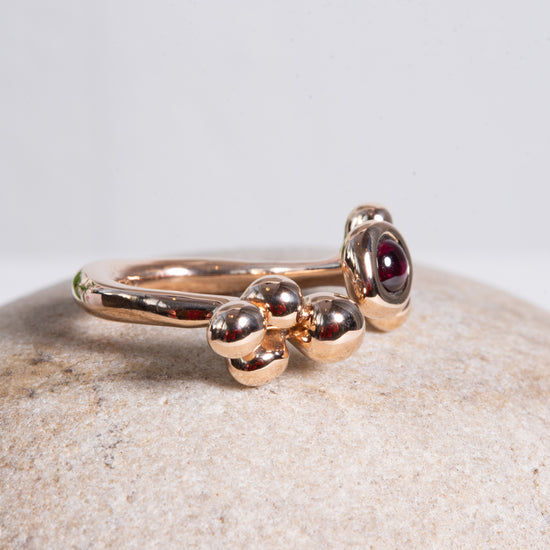 Monica Castiglioni Pistilli 73 Garnet & Bronze Ring