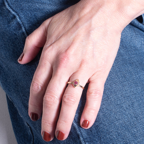 Myacale solid 10k Gold Bicolor Tourmaline Ring