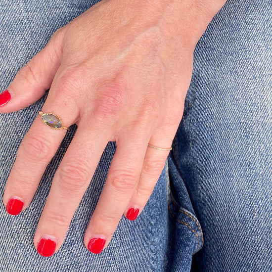 Myacale Medium Boulder Opal & 10k Gold Ring