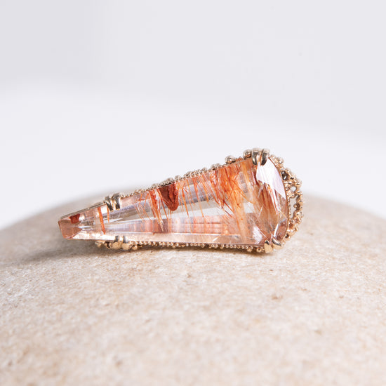 Myacale Rutliated Topaz 10K Gold Ring