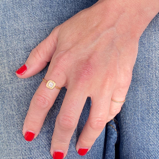 Myacale Moonstone & 10k Gold Ring