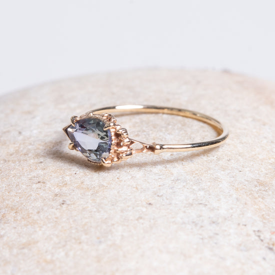 Myacale Solid 10k Gold Bi Color Zoisite ring