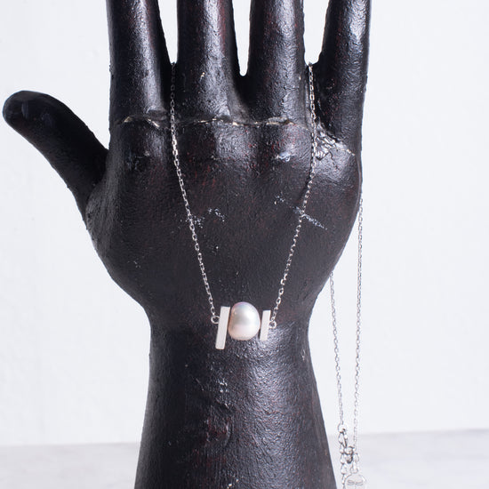 Myoju Seiei Sterling Silver & Lake Biwa Pearl Necklace