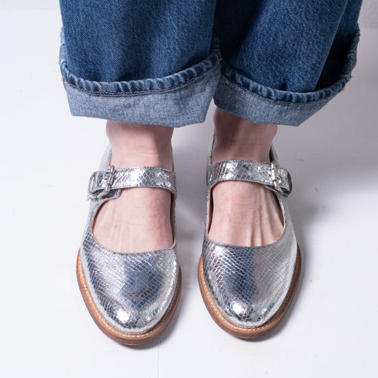 Pantanetti Embossed Metallic Mary Jane on sale