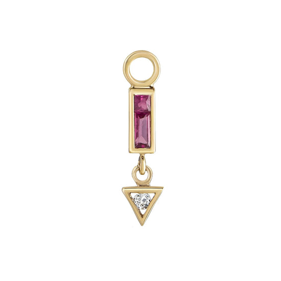 Métier Mini AZ Plaque (Pink Tourmaline & Diamond)