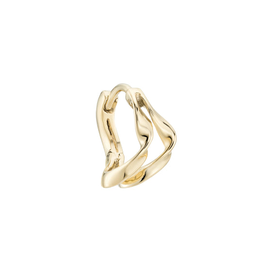Métier 9k Gold Double Curve Clicker Hoop SINGLE