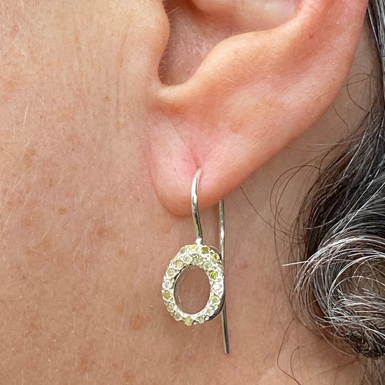 Rosa Maria Bo 114 Silver and Diamond Earrings