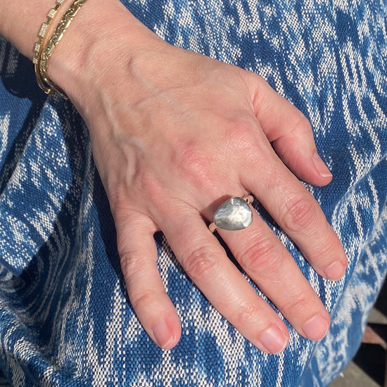 Rosa Maria "Blue" Sterling Silver Ring