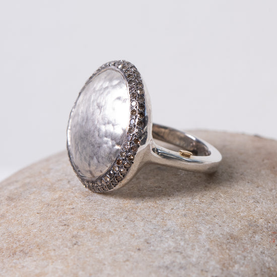 Rosa Maria Fidji Silver & Coganc Diamond Ring