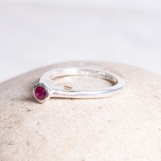 Rosa Maria Ruby Pesta Sterling Silver Ring