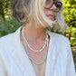 Sarica Hand Knotted Vintage, Handmade Bone Bead Long Necklace 