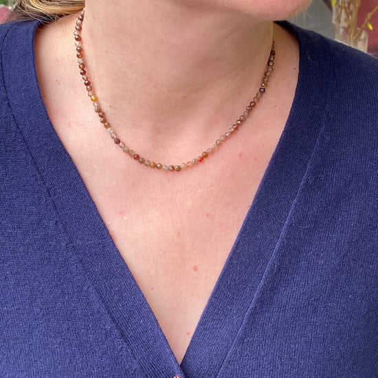 Stone Cache Zircon Bead Necklace