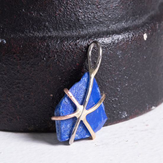 Variance Objects Lapis &14k Gold Pendant