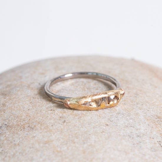Variance Objects Mini Mixed Diamond Ring