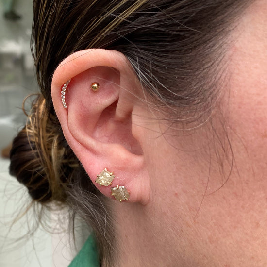 Variance Objects 1.1ct Pale Yellow Diamond Studs