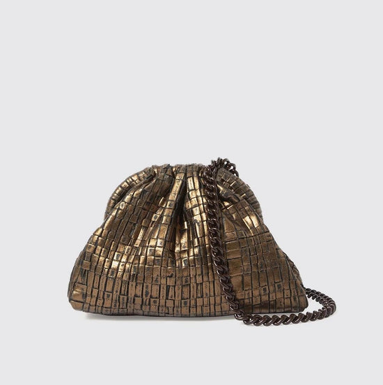 Maria La Rosa Mini Game Clutch (bronze)