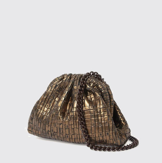 Maria La Rosa Mini Game Clutch (bronze)