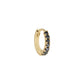 Métier 9K Gold Pave Black Diamond Tiny Clicker Hoop