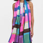 Épice Large Scarf/Stole "Check 5" (multi pink/jade)
