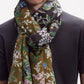 Épice Large Scarf/Stole "Fleur 2" (olive, multi)