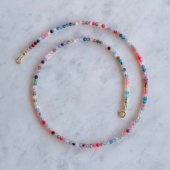 Stone Cache Itty Bitty Neon Mixed Agate Necklace