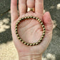 Stone Cache Golden Pyrite Gemstone Stretch Bracelet