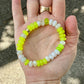 Stone Cache "Yellow Highlighter" Gemstone Stretch Bracelet
