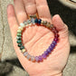 Stone Cache "Moody Jewel Tones" Gemstone Stretch Bracelet