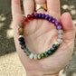 Stone Cache "Moody Jewel Tones" Gemstone Stretch Bracelet