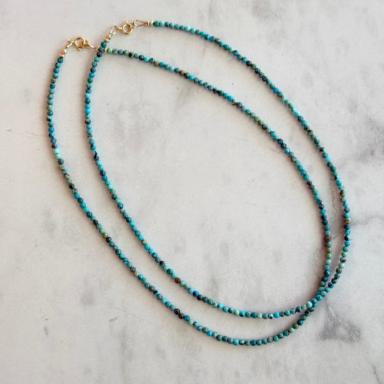 Stone Cache Tiny Arizona Turquoise Necklace