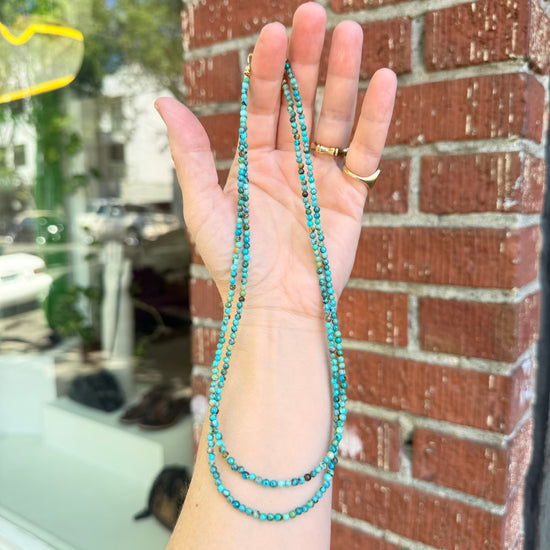 Stone Cache Tiny Arizona Turquoise Necklace
