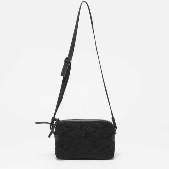 Jack Gomme Mini Floc Crossbody Bag  (black)