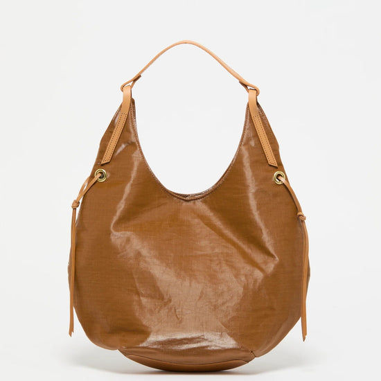 Jack Gomme Sand Coated Linen Shoulder Bag (cigar)