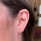 Métier AZ Tiny Pink Sapphire & Diamond 9k Gold Stud SINGLE