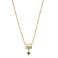 Métier Mini AZ 9k Gold Necklace (Green Tourmaline& Black Diamond)