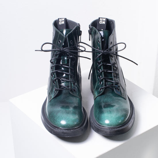 Moma Lace Boot (emerald patent)