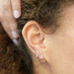 Métier 9k Gold Double Curve Clicker Hoop SINGLE