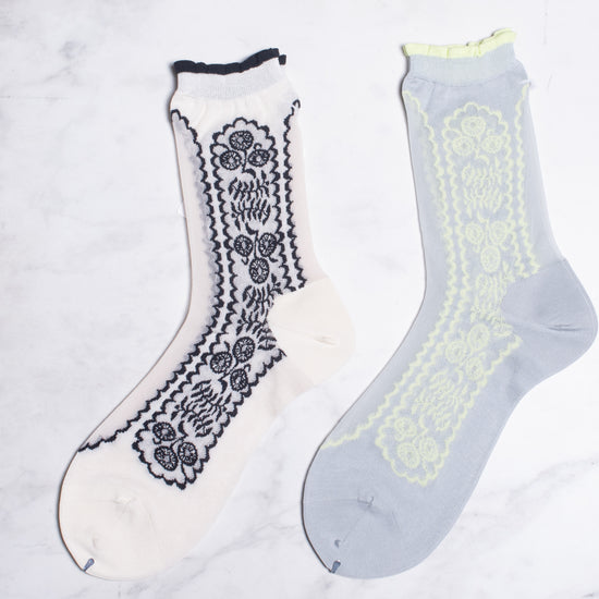 Antipast Cotton "See Through Flower" Socks