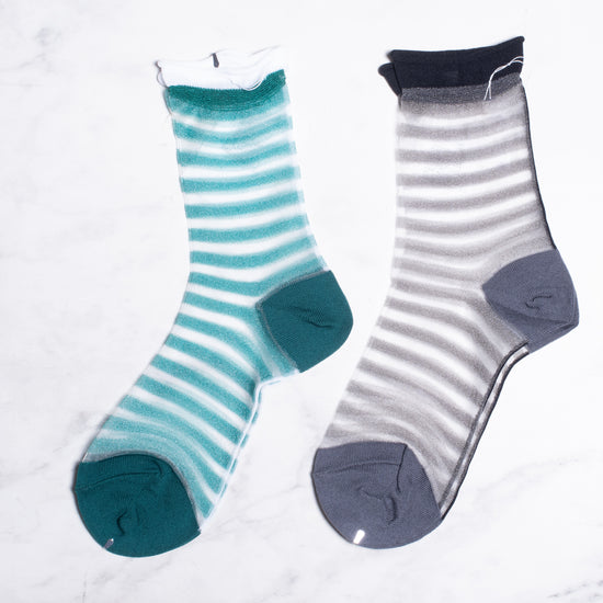 Antipast Cotton Sheer Stripe Socks