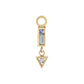 Métier 9k Gold Mini AZ Plaque (Tanzanite, Opal & Aquamarine