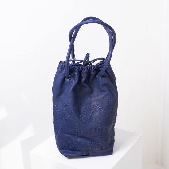 Christian Peau LG Stitched Bucket Bag (ink)