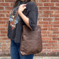 Christian Peau Large Hinged Shoulder Bag (chocolate brown)